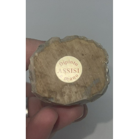 Saint Francis & Dove Statue Dipinto A Mano Assisi 5.5" Tall Eros P Signed - Picture 6 of 12